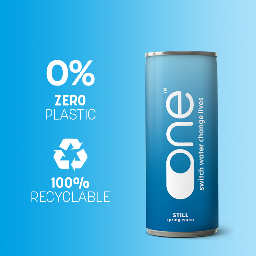 Still Water Cans 330ml, Pack of 24 One Water
