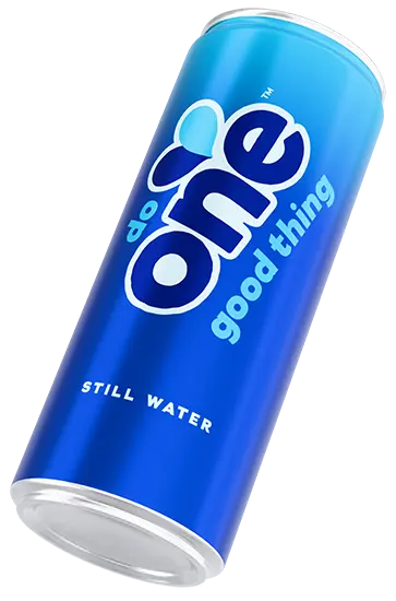 One Water Blue Can